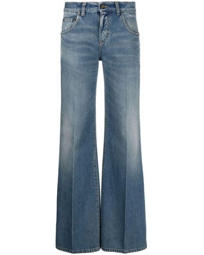 Saint Laurent High-waisted Flared Jeans - Blue