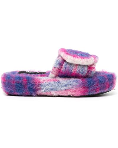 DUOltd Karierte Volume Slipper - Lila