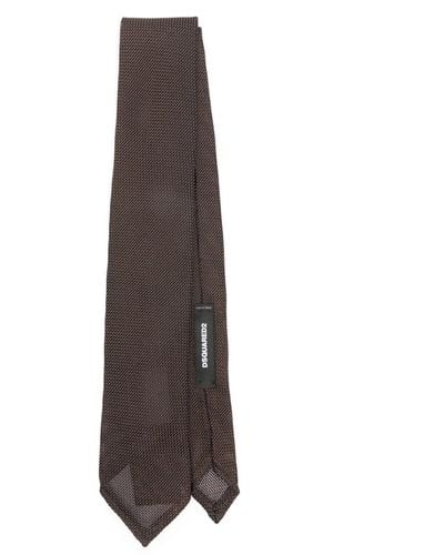 DSquared² Cravatta semi trasparente - Marrone