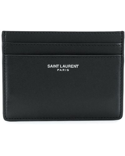Saint Laurent グレインレザーカードケース - ブラック