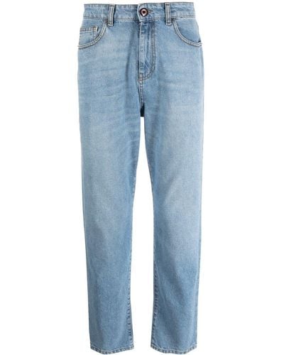 Vision Of Super Patch-detail Slim-cut Jeans - Blue
