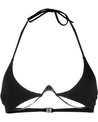 Mugler Top bikini con dettagli cut-out - Nero