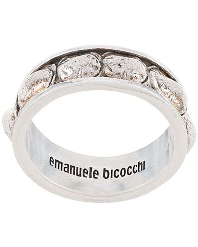 Emanuele Bicocchi Croc Ring - Metallic