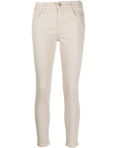Jacob Cohen Mid-rise Skinny Trousers - Natural