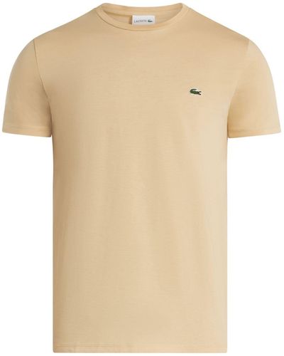 Lacoste T-shirt en coton à patch logo - Neutre