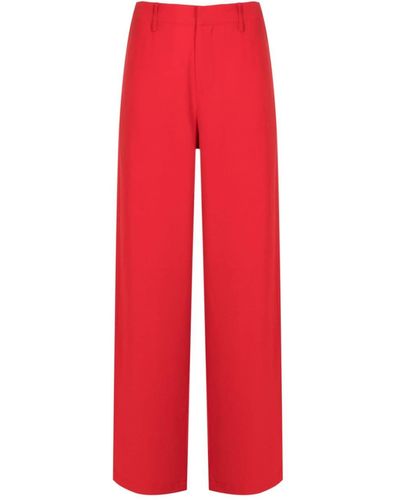 UMA | Raquel Davidowicz Mid-rise Wide-leg Trousers - Red
