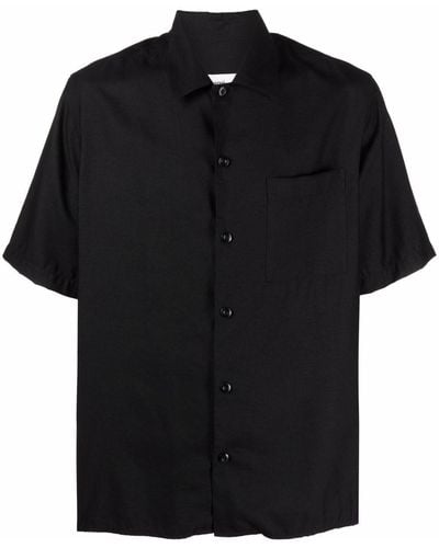 Ami Paris Overhemd Met Gespreide Kraag - Zwart