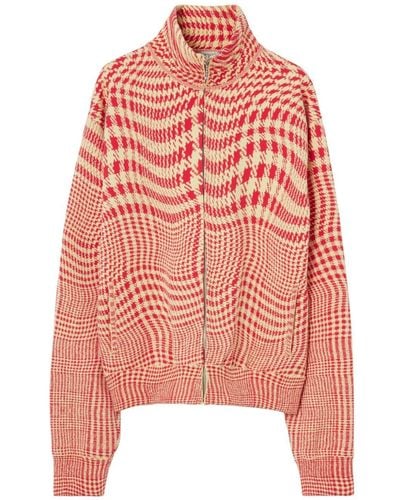 Burberry Jacke mit Hahnentrittmuster - Pink