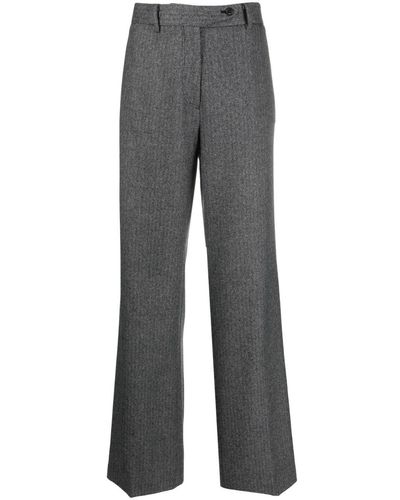 N°21 Wide-leg Tailored Pants - Grey