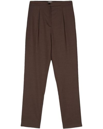 Boglioli Pleat-detail Trousers - ブラウン
