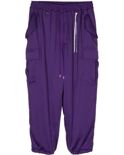 MASTERMIND WORLD Skull-print Cargo Trousers - Purple