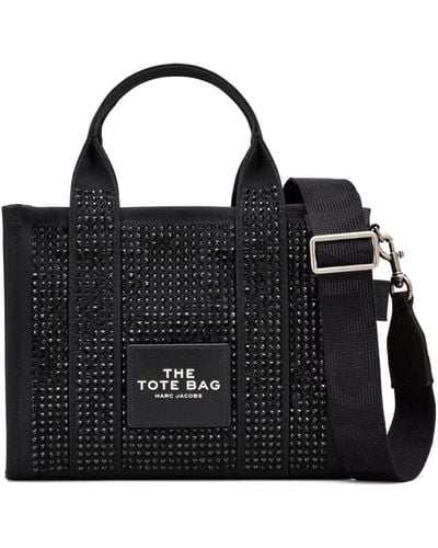 Marc Jacobs Sac cabas The Small Crystal Canvas Tote - Noir