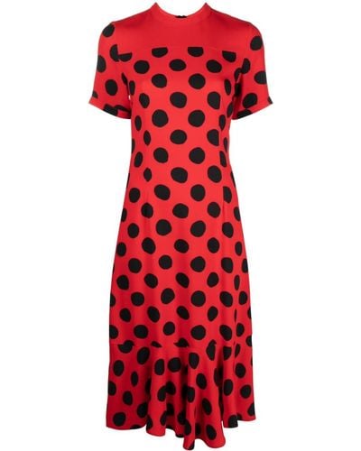 Marni Polka-dot Pattern Midi Dress - Red
