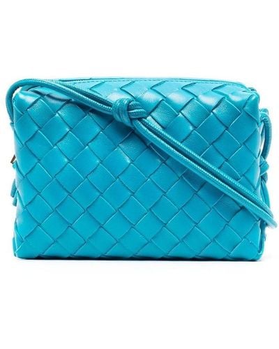 Bottega Veneta Intrecciato-design Shoulder Bag - Blue