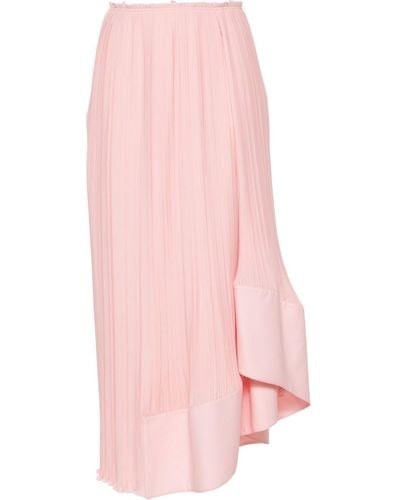 Lanvin Asymmetric Pleated Skirt - Pink