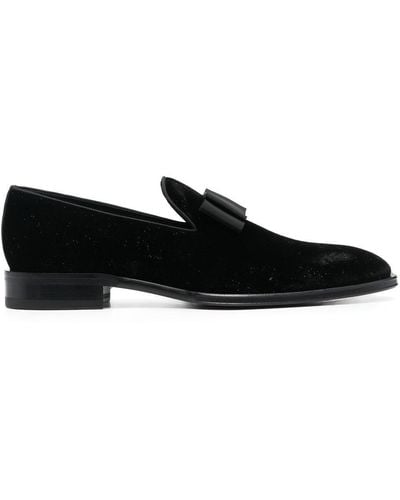DSquared² Almond-toe Bow-detail Loafers - Black