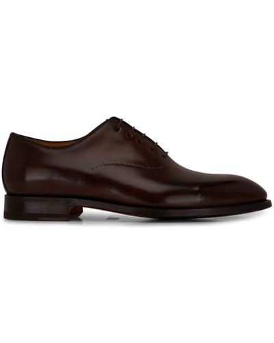 Bontoni Vittorio Leather Oxford Shoes - Brown