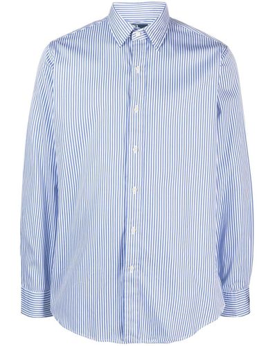 Polo Ralph Lauren Chemise rayée en coton à manches longues - Bleu