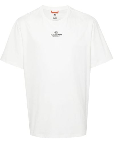 Parajumpers Boe Marmolada-print T-shirt - White