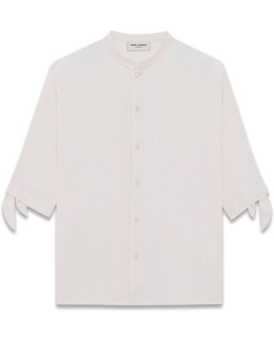 Saint Laurent Camisa de manga corta - Blanco