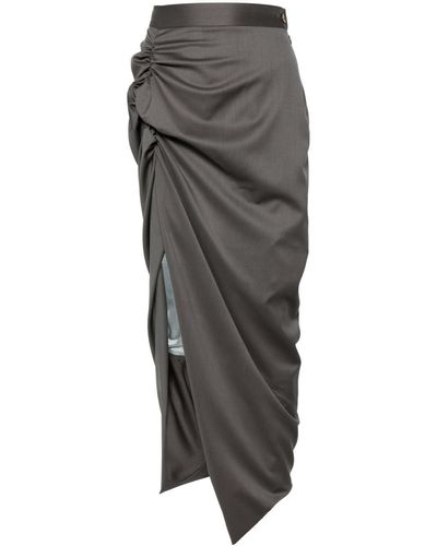 Vivienne Westwood Panther Gathered Maxi Skirt - Grey