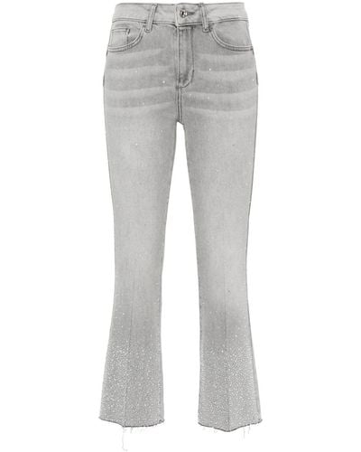 Liu Jo Princess Bootcut-Jeans mit hohem Bund - Grau
