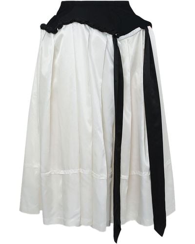 Toga Two-tone Panelled Maxi Skirt - Black