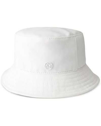 Maison Michel Jason Cotton Bucket Hat - White