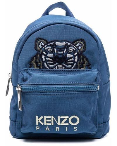 KENZO Sac à dos à détail Tiger Head - Bleu