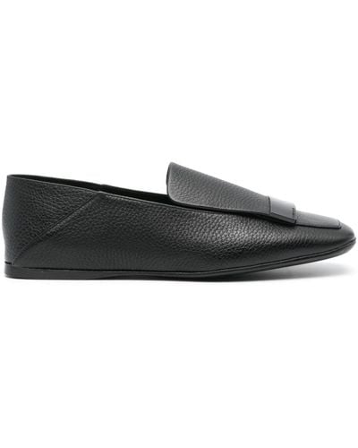 Sergio Rossi Sr1 Grained Leather Loafers - Black