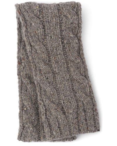Prada Cable Knit Scarf - Grey