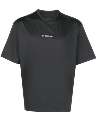 Jil Sander Sport-T-Shirt mit Logo-Print - Schwarz
