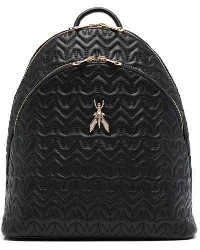 Patrizia Pepe Quilted Leather Backpack - Black