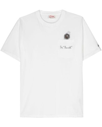 Mc2 Saint Barth Austin Watch-print T-shirt - White