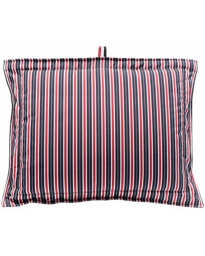 Thom Browne Bar-stripe Pillow Clutch - Blue