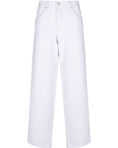 Isabel Marant Tonal-design Straight-leg Jeans - White