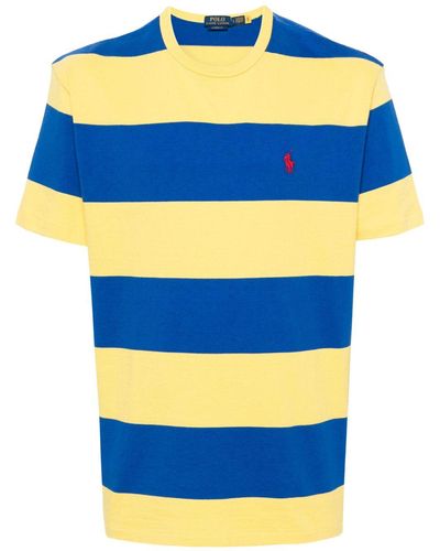 Polo Ralph Lauren T-shirt rayé à motif Polo Pony - Bleu