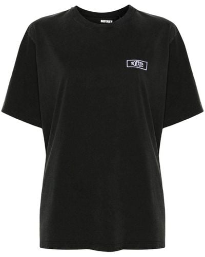 ROTATE BIRGER CHRISTENSEN T-shirt en coton biologique à patch logo - Noir