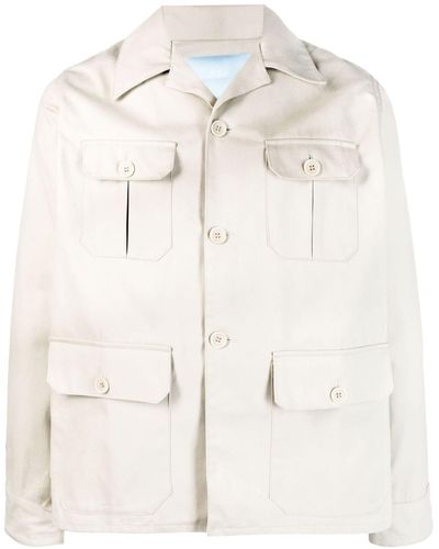 3.PARADIS Multiple-pocket Cotton Shirt Jacket - Natural