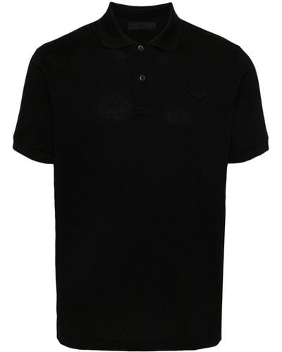 Prada Piqué Poloshirt - Zwart