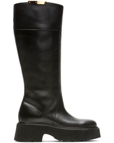 N°21 Schuhe Knee-high Leather Boots - Black