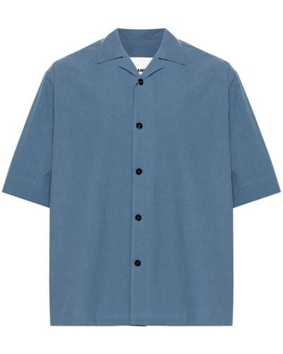 Jil Sander Camisa con cuello cubano - Azul