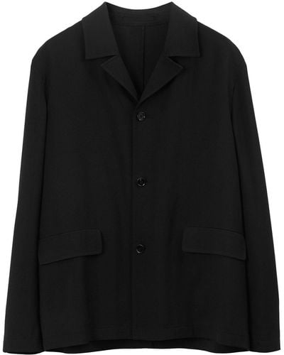 Burberry オーバーサイズ ウールジャケット - ブラック