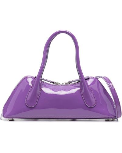 Blumarine Bolso shopper con logo en relieve - Morado