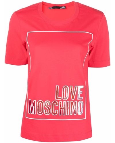 Love Moschino ロゴ Tシャツ - レッド