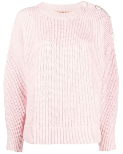 Yves Salomon Button-shoulder Cashmere Sweater - Pink