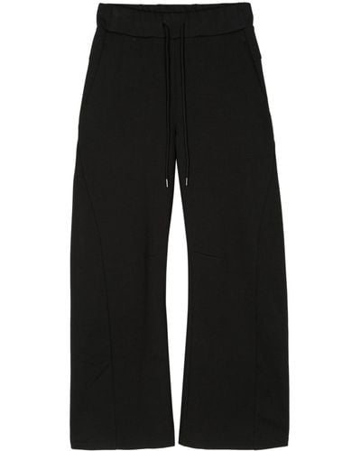 Attachment Drawstring-waistband Wide-leg Trousers - Black