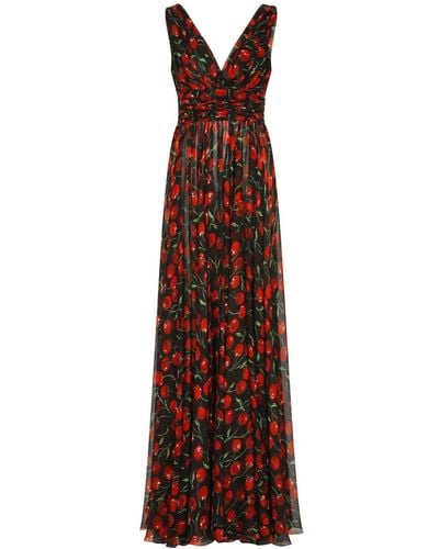 Dolce & Gabbana Kleid mit Kirschen-Print - Lila