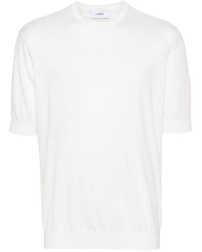 Lardini Gestricktes T-Shirt - Weiß