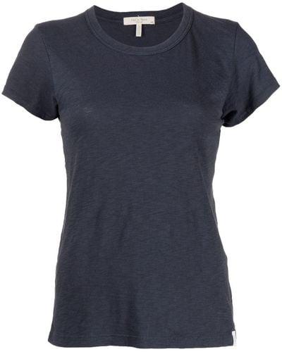 Rag & Bone T-Shirt mit Slub-Textur - Blau